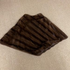 100% Natural Ranch Mink Poncho